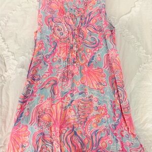 Lilly Pulitzer Pink and Blue Paisley Dress